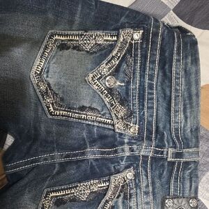 Miss Me Dark Blue Embellished Jeans